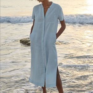 Poetry | Button Through Linen Long Dress